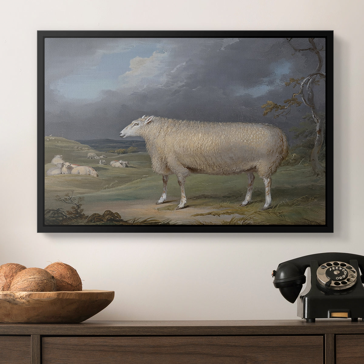 A Border Leicester Ewe, c. 1795-1800 - Floater Framed Canvas Print