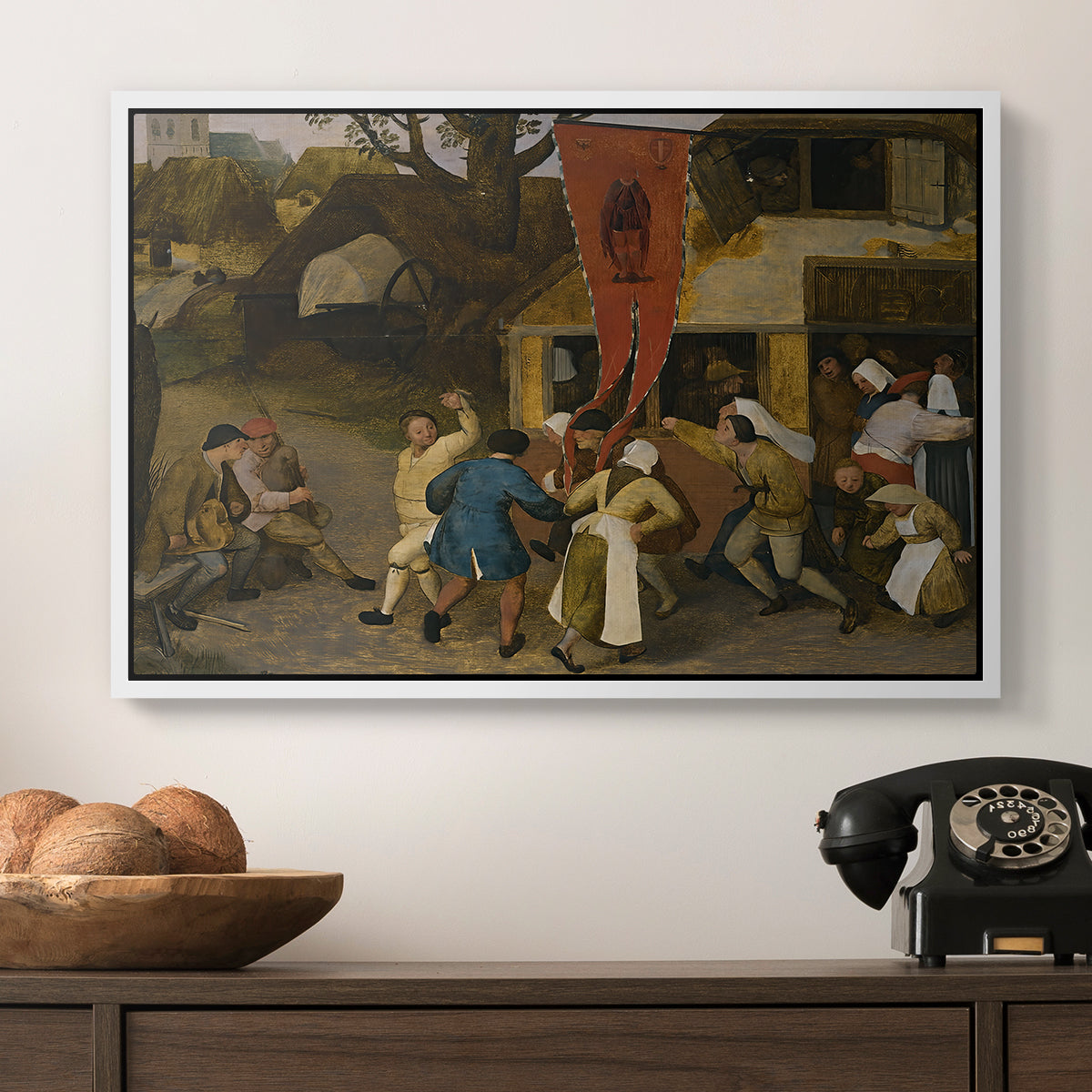 A Village Fair, c. 1567-1569 - Floater Framed Canvas Print