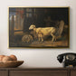 Sheep in a Stable, 1810 - Floater Framed Canvas Print