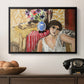 Woman Seated in an Armchair, c. 1920 - Floater Framed Canvas Print