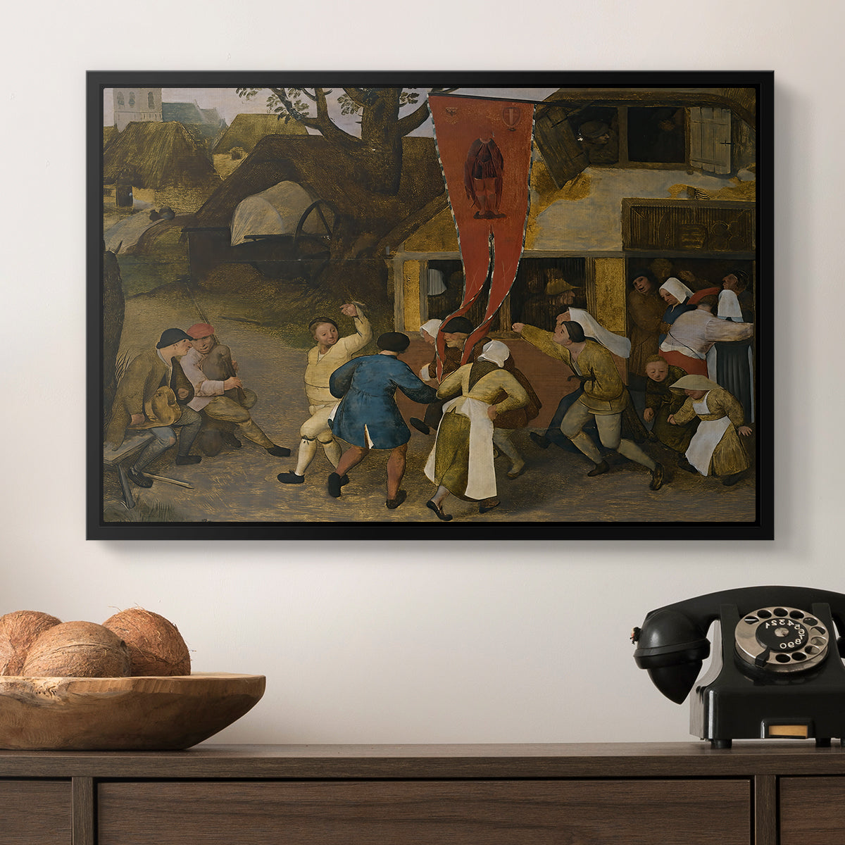 A Village Fair, c. 1567-1569 - Floater Framed Canvas Print