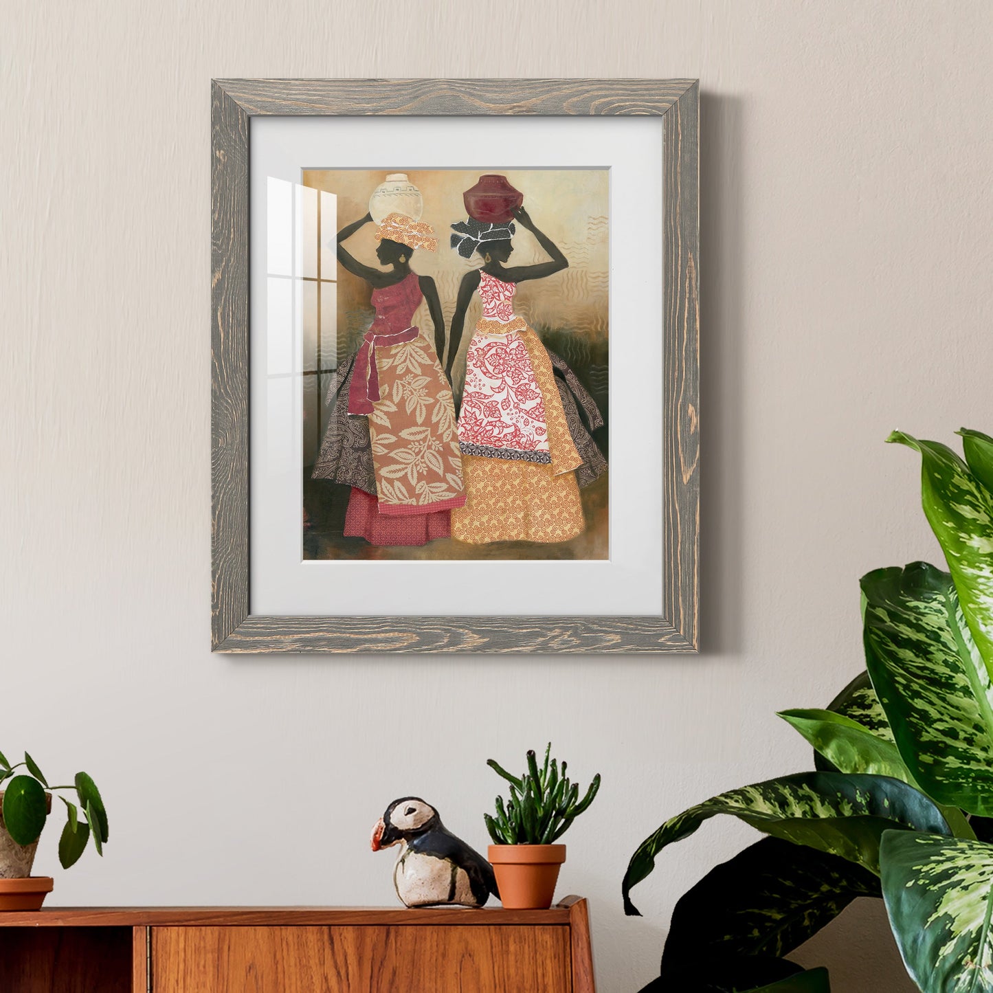 Village Women II - Premium Framed Print - Distressed Barnwood Frame - Ready to Hang