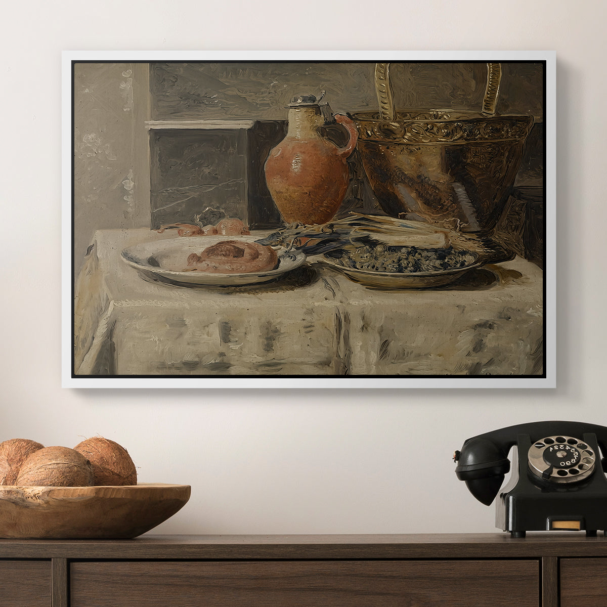 Still Life with Jar, c. 1881-1885 - Floater Framed Canvas Print