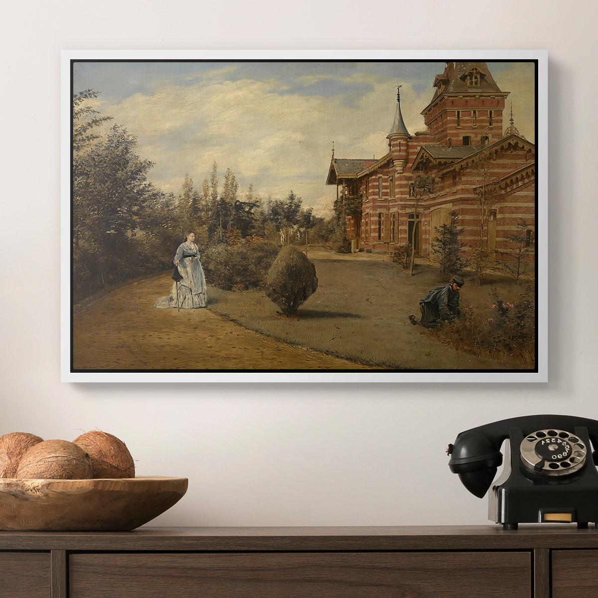 The Country House of Gustave Coûteaux, 1871 - Floater Framed Canvas Print