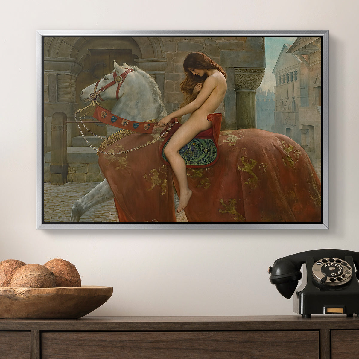 Lady Godiva, 1898 - Floater Framed Canvas Print