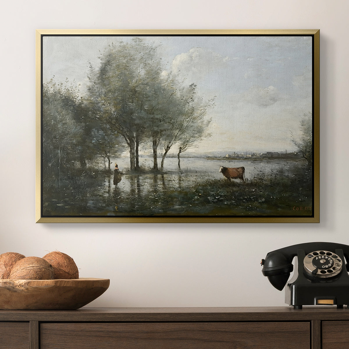 The Marsh (Le Marais), c. 1865-1870 - Floater Framed Canvas Print
