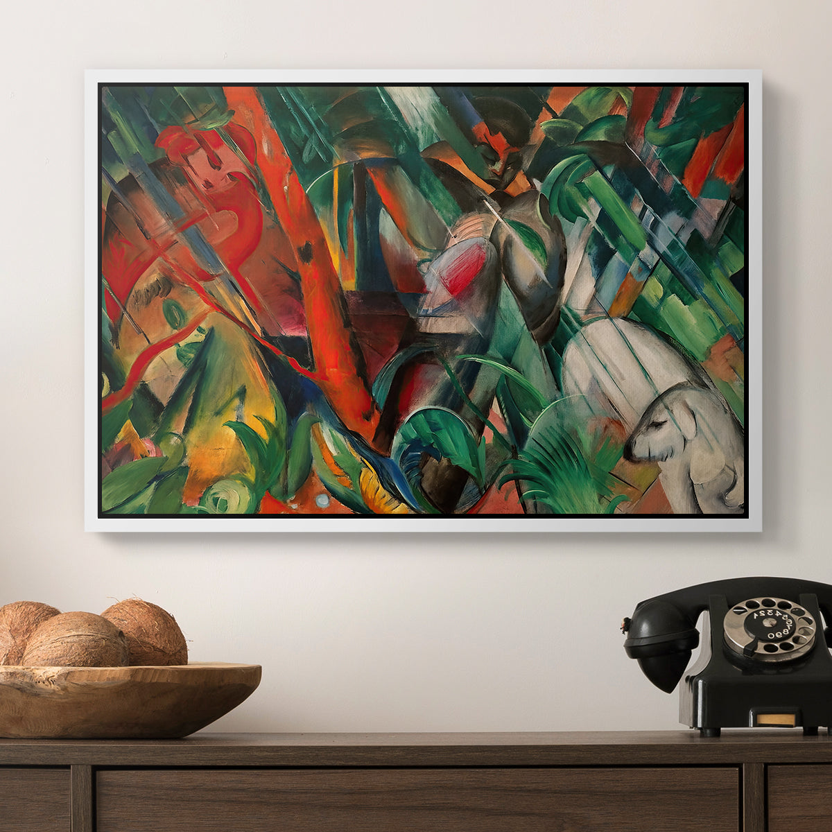In the Rain, 1912 - Floater Framed Canvas Print