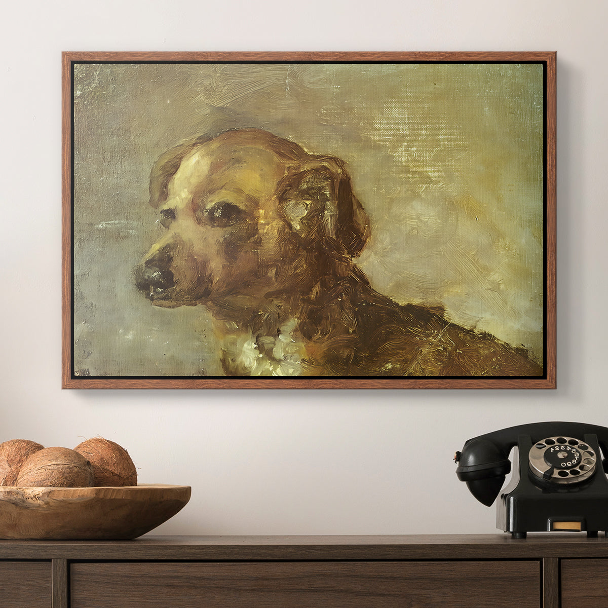 Cliper, the Artist's Dog, 1895 - Floater Framed Canvas Print
