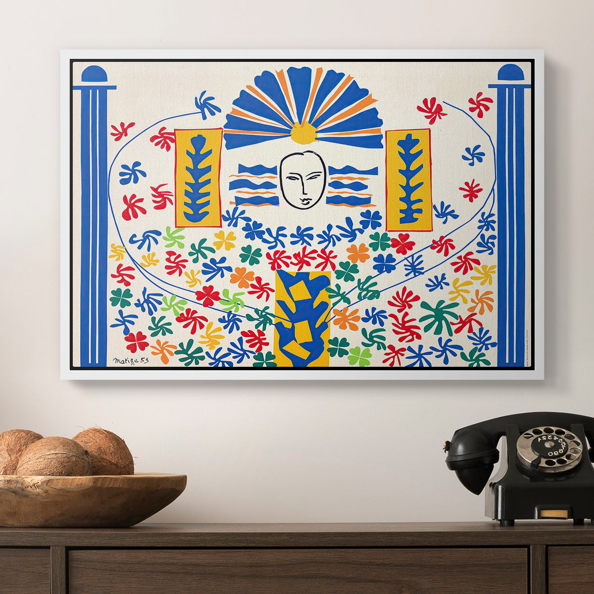 Apollo (Apollon), 1953 - Floater Framed Canvas Print