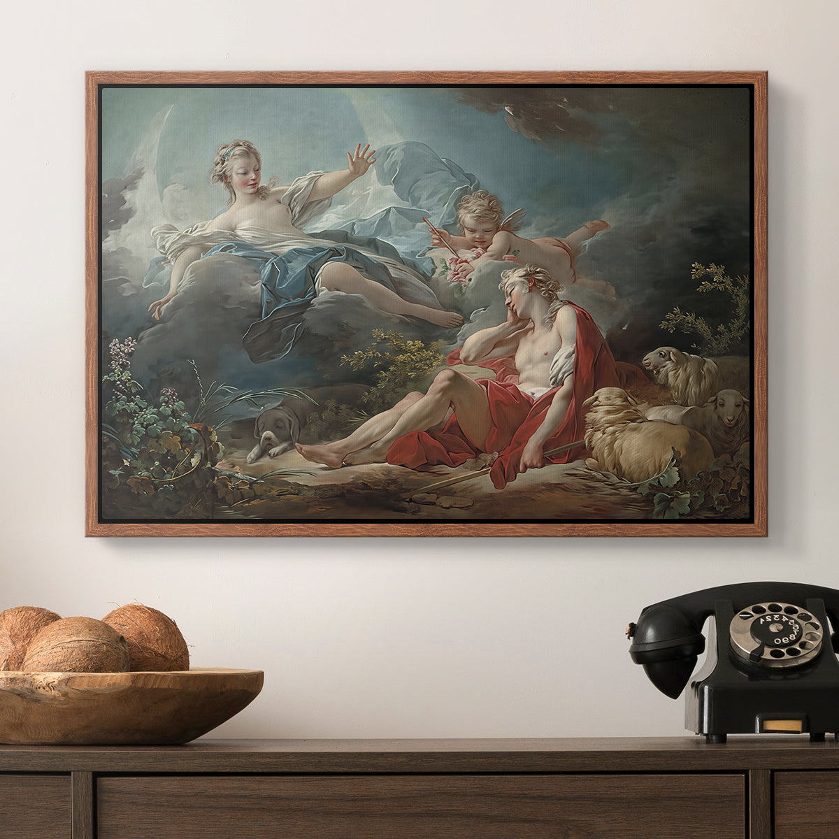 Diana and Endymion, c. 1753-1756 - Floater Framed Canvas Print