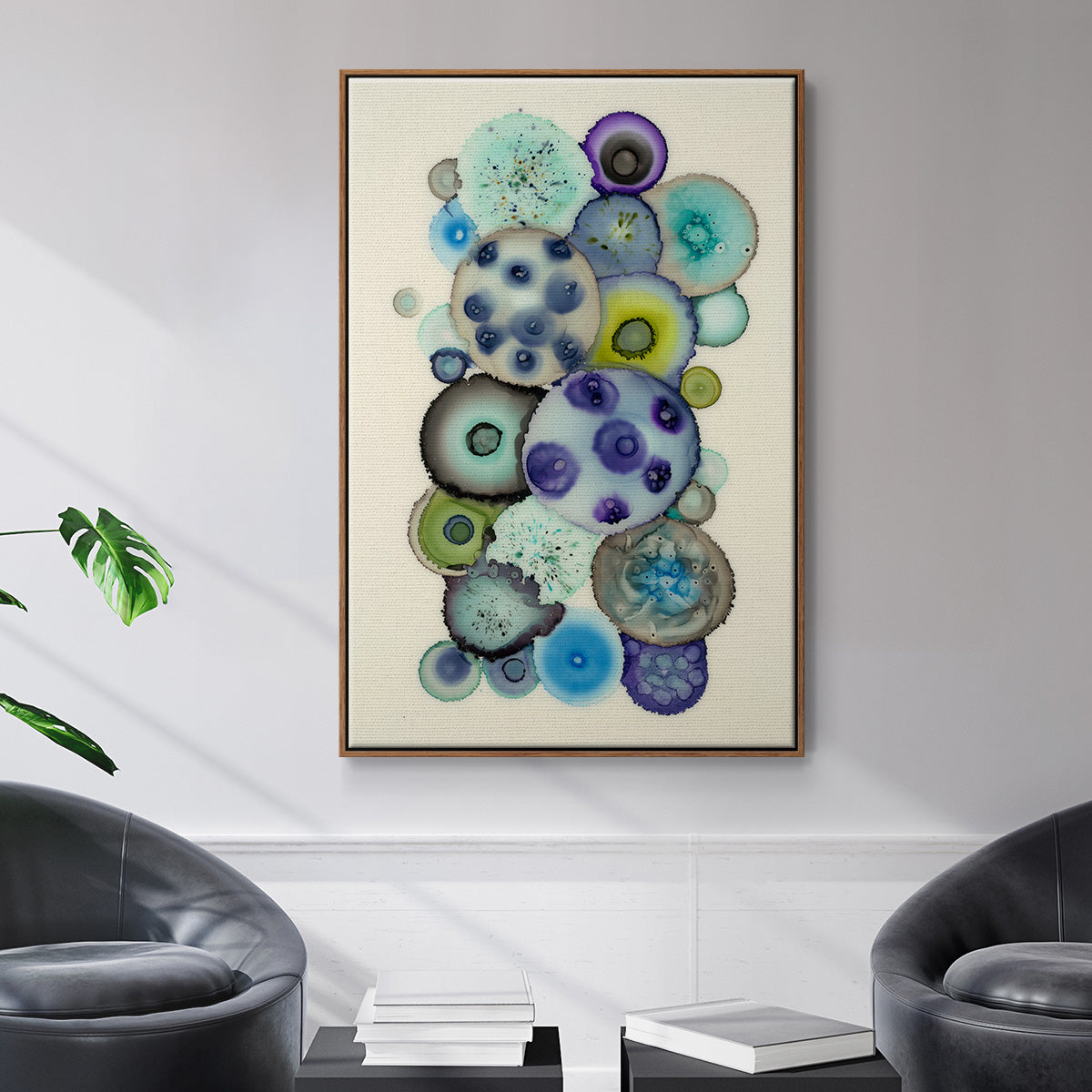 Geodes II - Framed Premium Gallery Wrapped Canvas L Frame - Ready to Hang