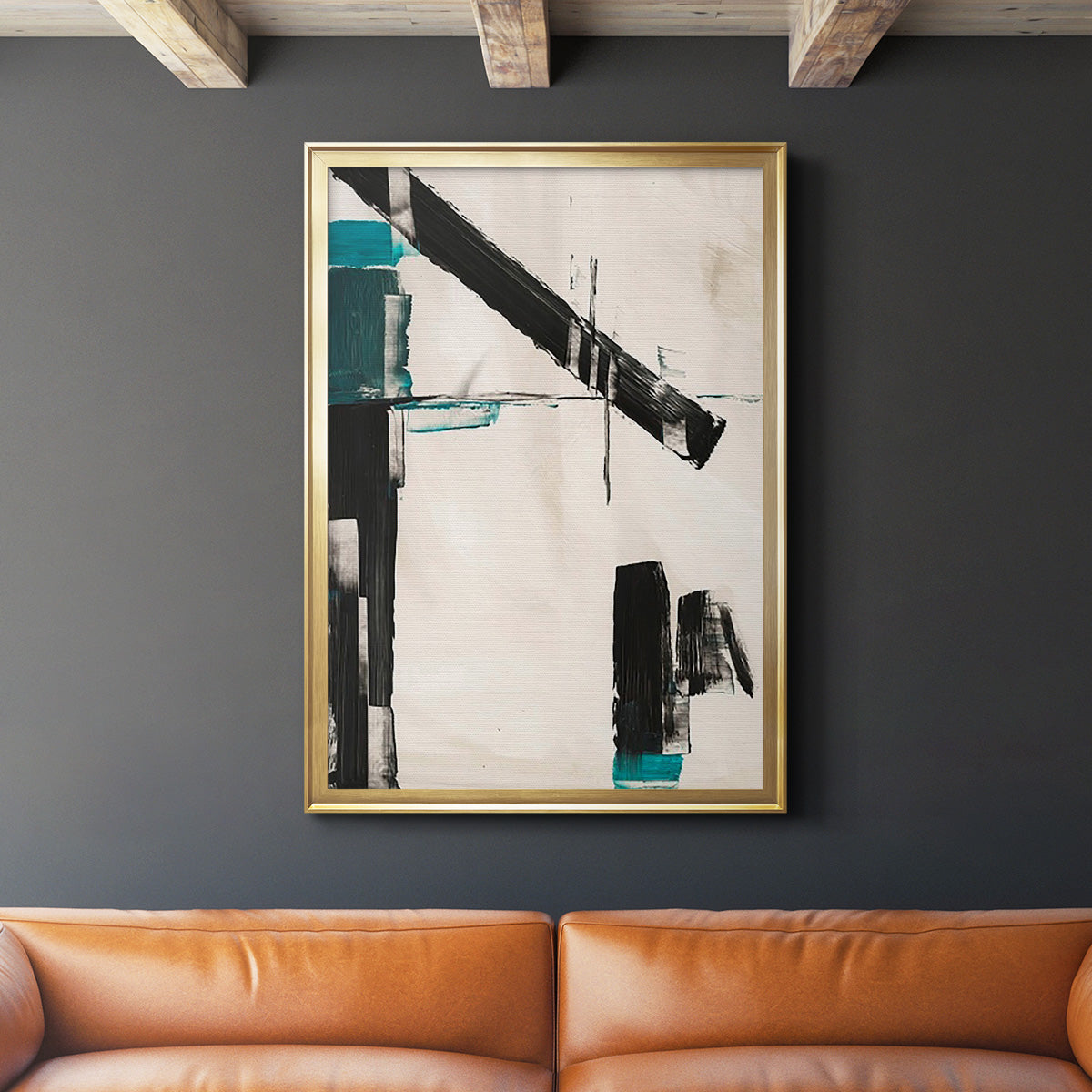 Geometry Notes III - Modern Framed Canvas Print