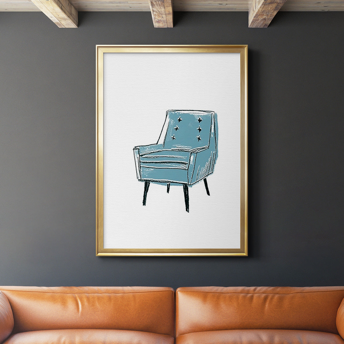Take a Seat X - Modern Framed Canvas Print