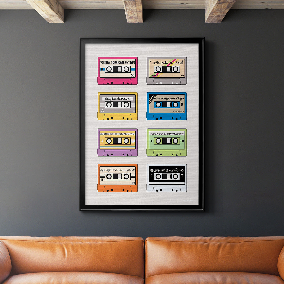 Musical Inspiration - Modern Framed Canvas Print
