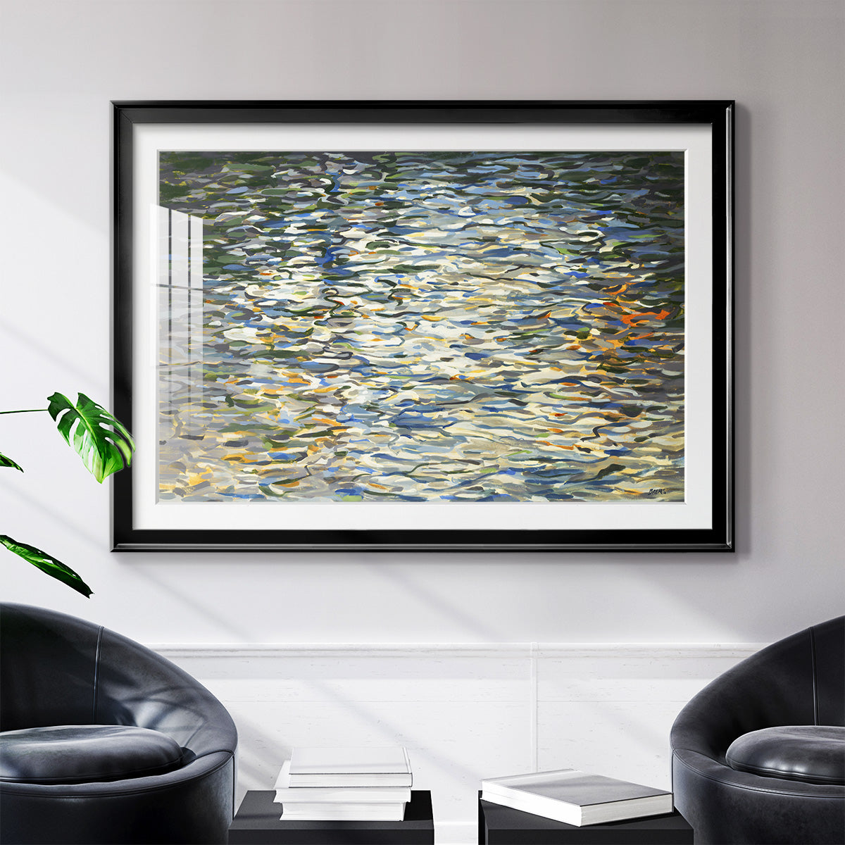 Water Reflections - Modern Framed Art Print