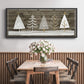 Wooded White Christmas Collection D - Floater Framed Canvas Print