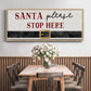 Santa Stop - Floater Framed Canvas Print