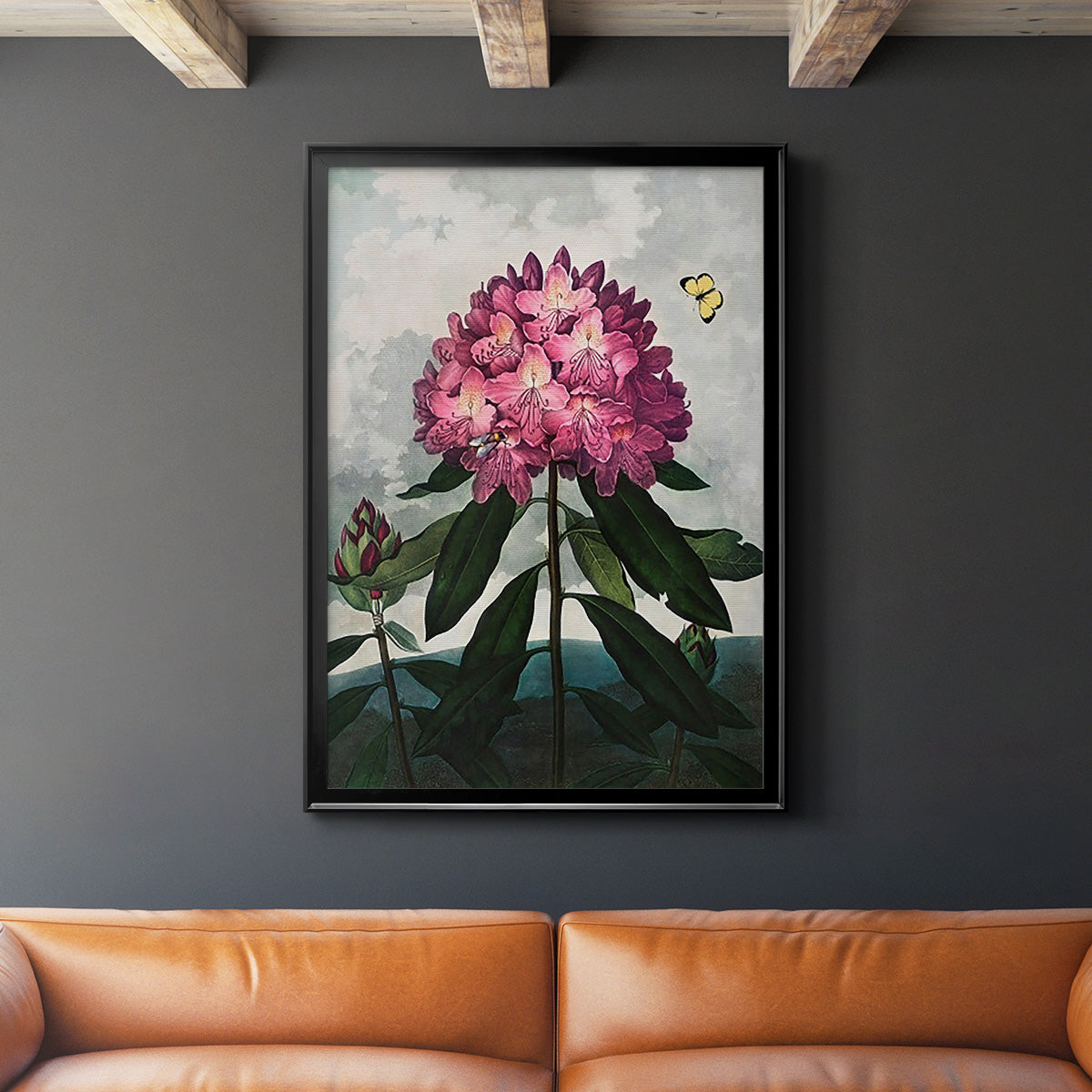 Temple of Flora X - Modern Framed Canvas Print