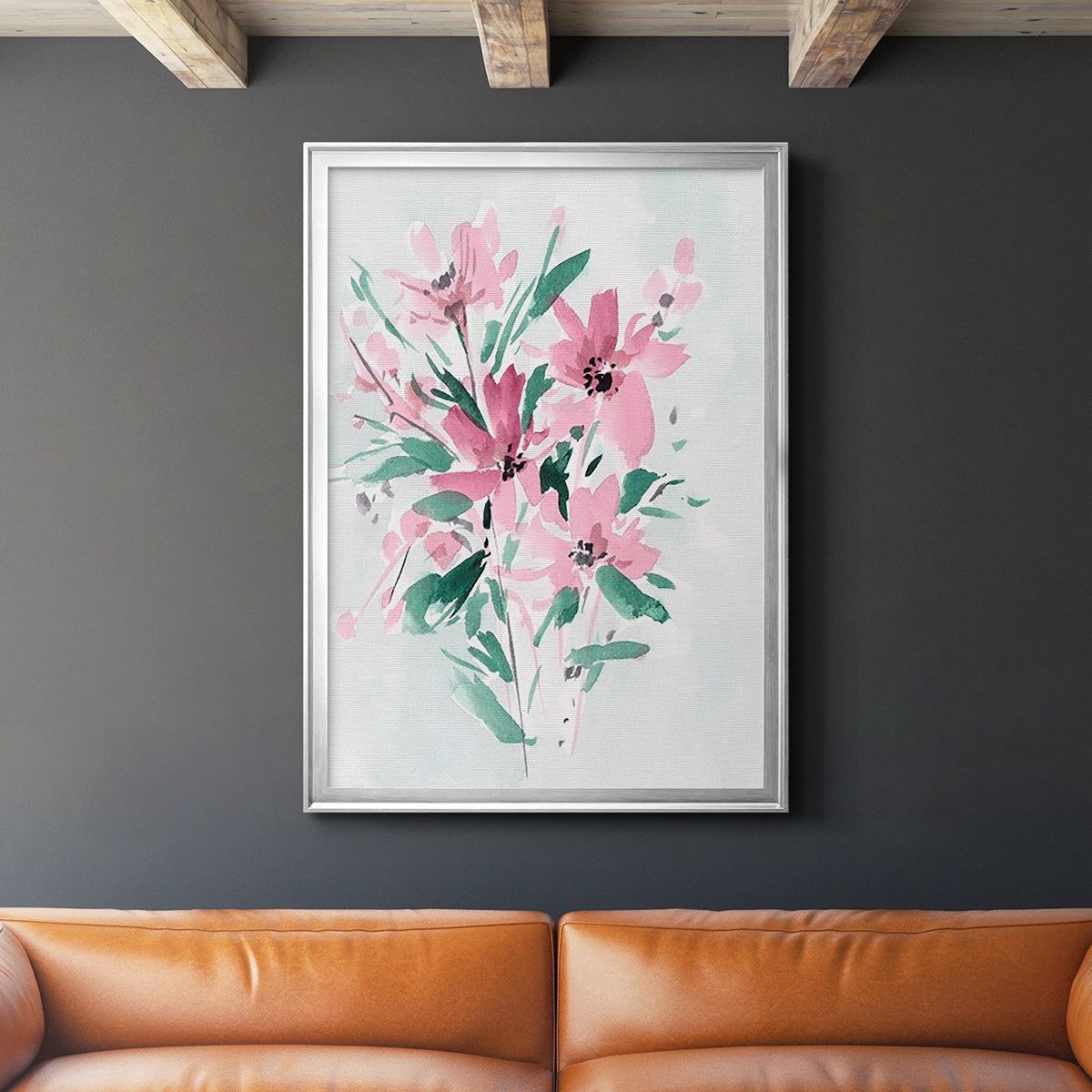 Posy Blooms IV - Modern Framed Canvas Print