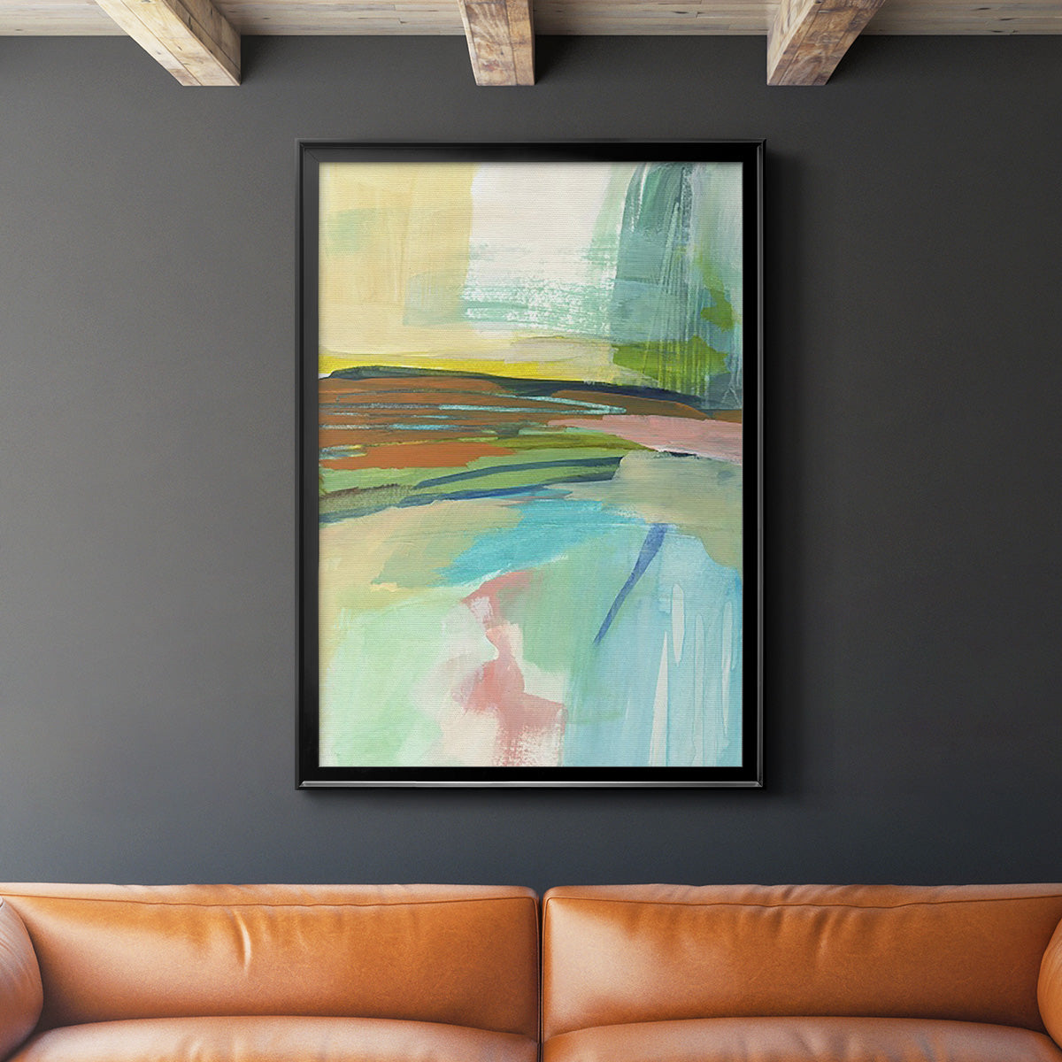 Radiant Horizon IV - Modern Framed Canvas Print