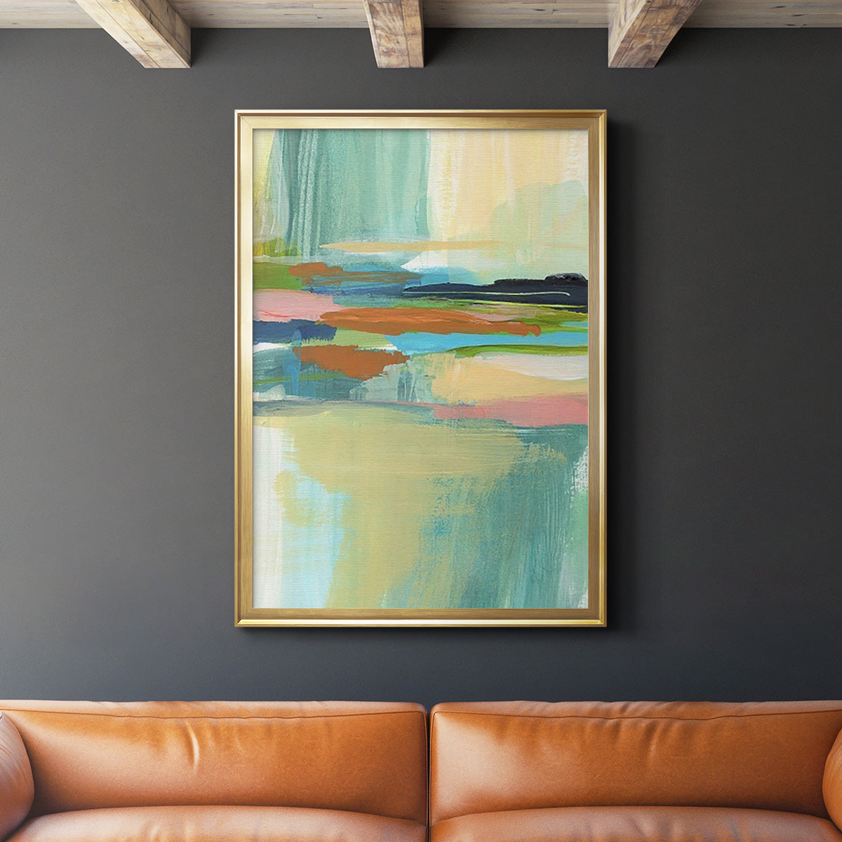 Radiant Horizon I - Modern Framed Canvas Print