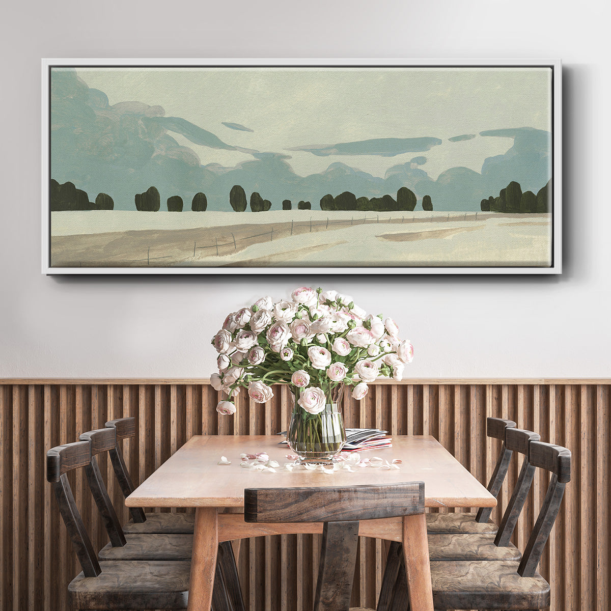 Farmland Study IV - Floater Framed Canvas Print