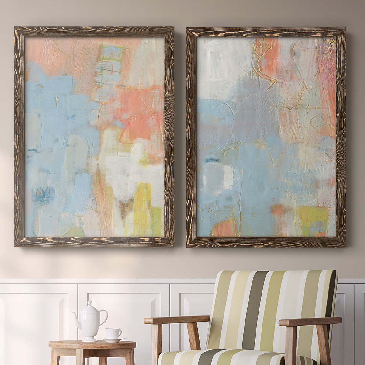 Cully I - Premium Framed Canvas 2 Piece Set - Ready to Hang