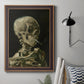 Head of a Skeleton with a Burning Cigarette - Ornate Framed Canvas Print