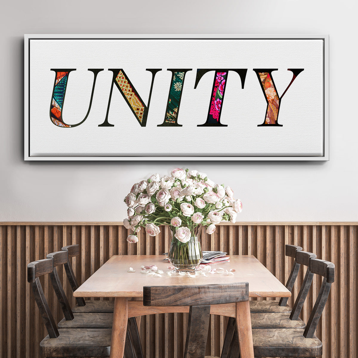 Unity - Floater Framed Canvas Print