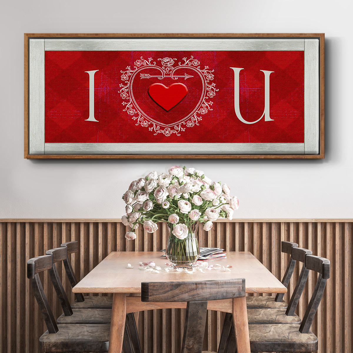 DIY Love Collection H - Floater Framed Canvas Print