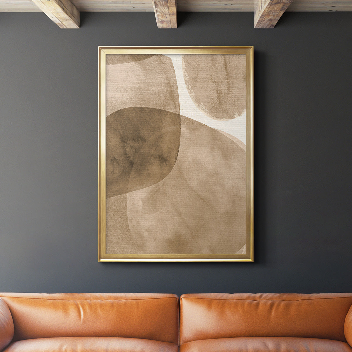 Neutral Object II - Modern Framed Canvas Print