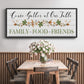 Feeding Friends I - Floater Framed Canvas Print