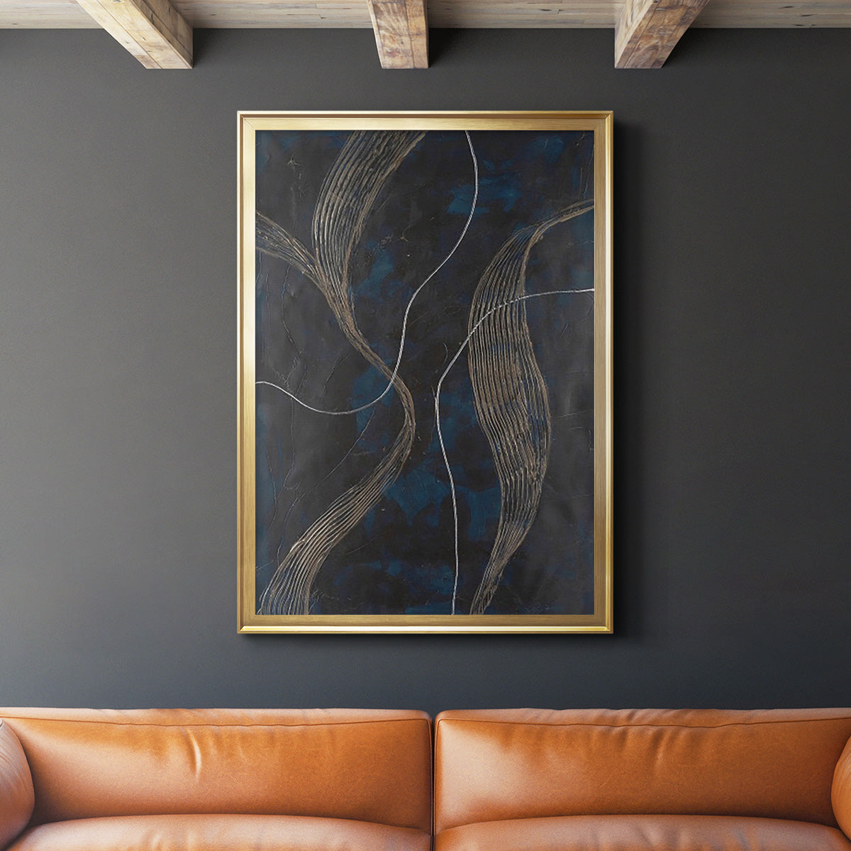 Laminar Flow II - Modern Framed Canvas Print