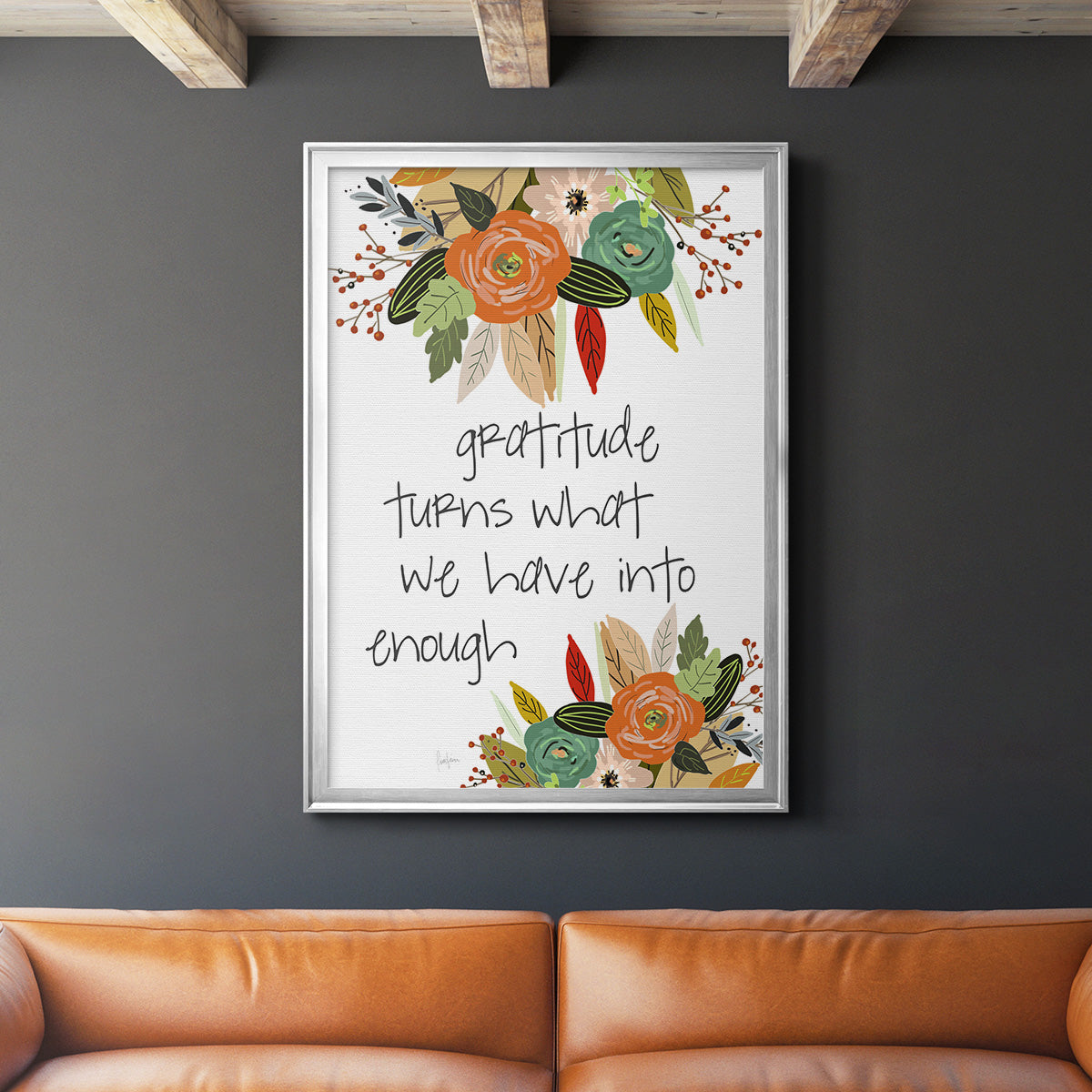 Illustrated Impressions II - Modern Framed Canvas Print