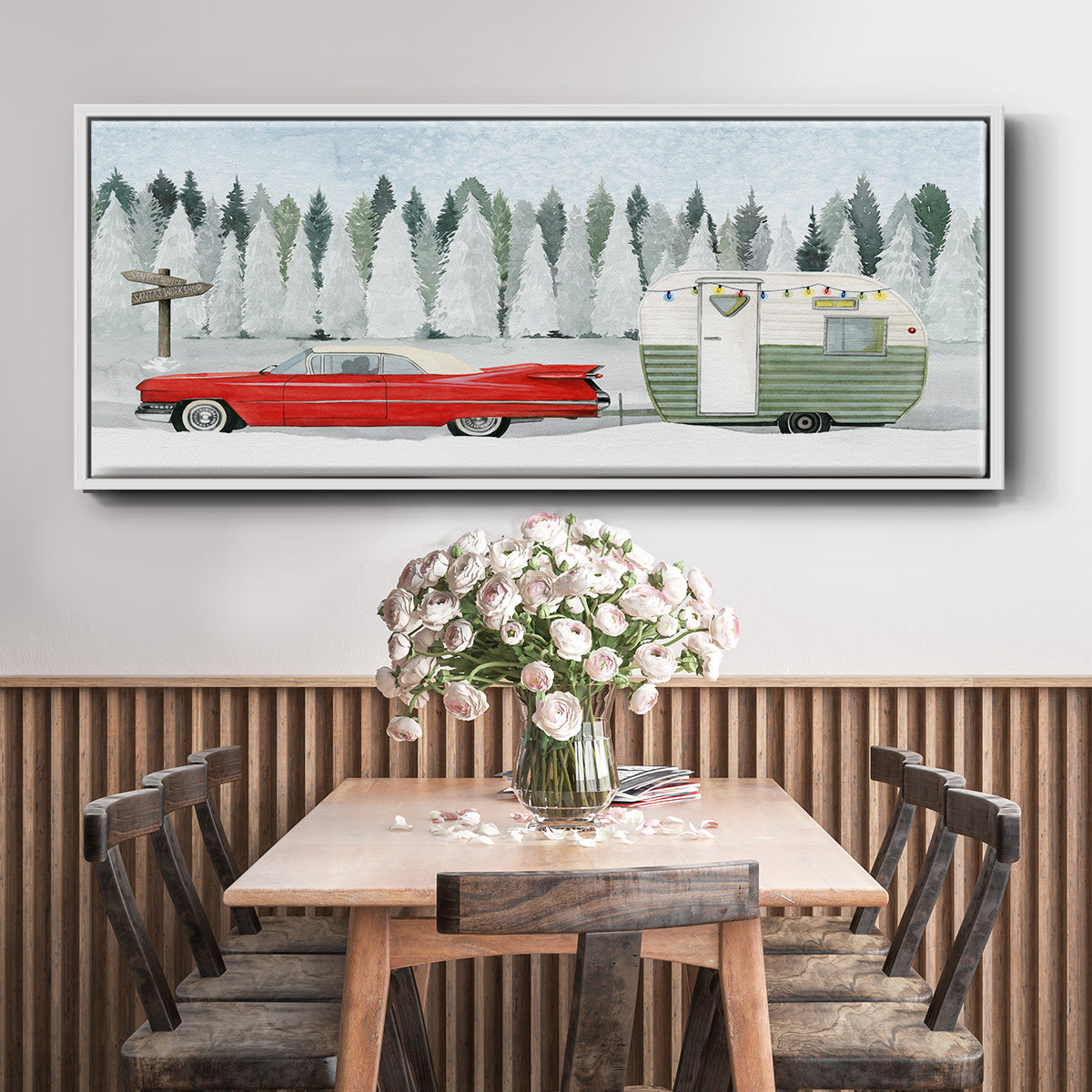 Holiday Roadtrip I - Floater Framed Canvas Print