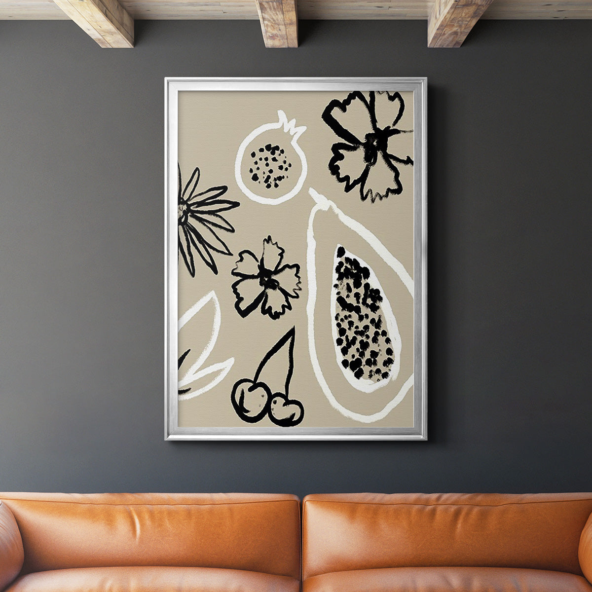 Summer Bounty II - Modern Framed Canvas Print