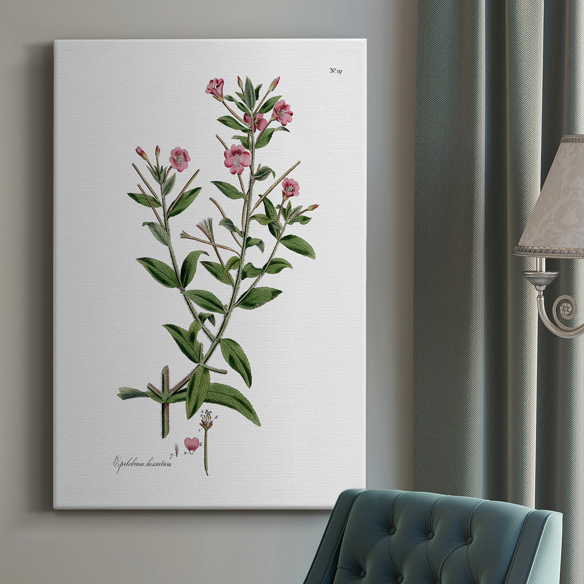 Rose Botanical III Premium Gallery Wrapped Canvas - Ready to Hang