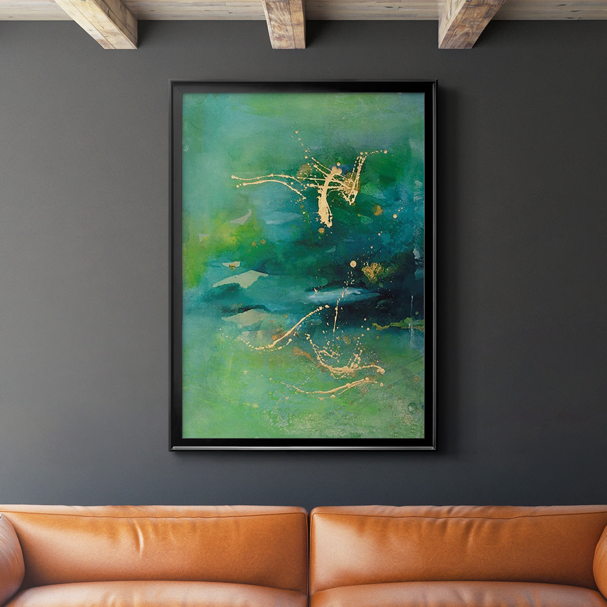 Peaceful Diptych II - Modern Framed Canvas Print