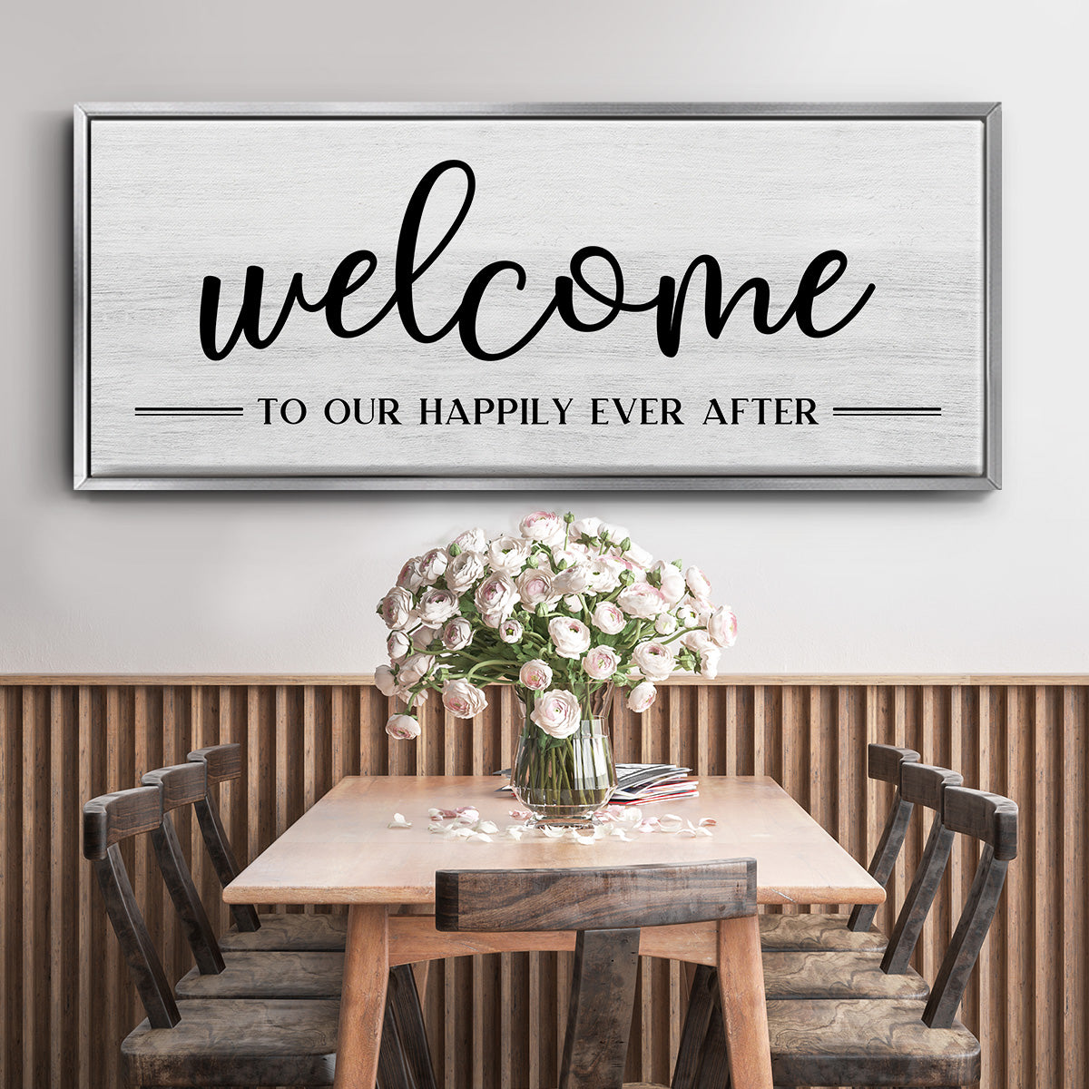 Welcome Ever After - Floater Framed Canvas Print