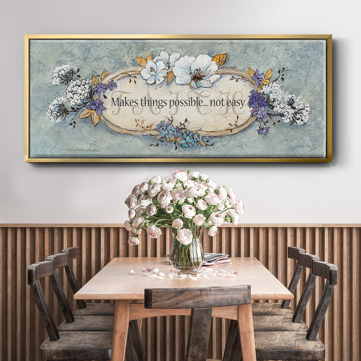Faith - Floater Framed Canvas Print