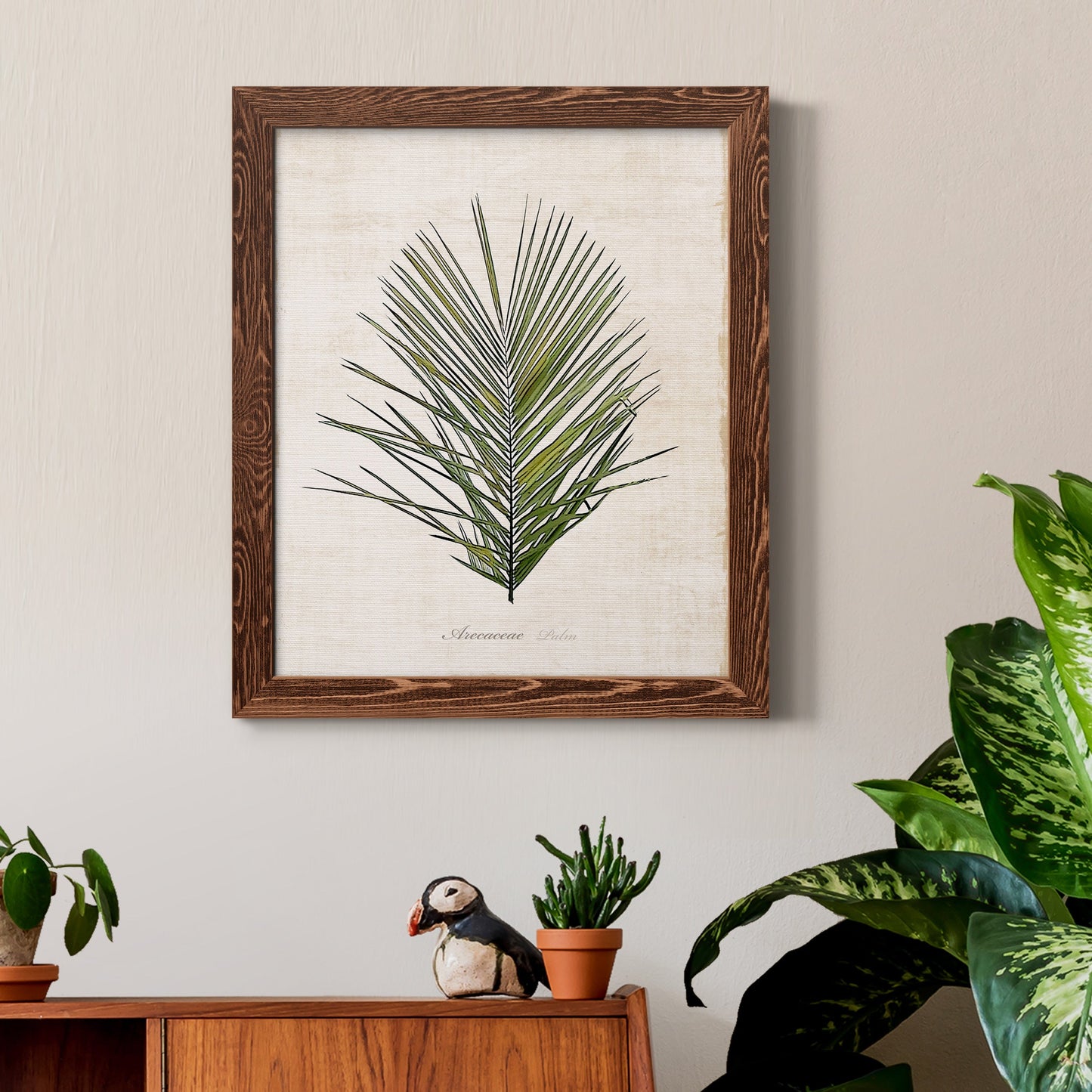 Palm Botanical I - Premium Canvas Framed in Barnwood - Ready to Hang