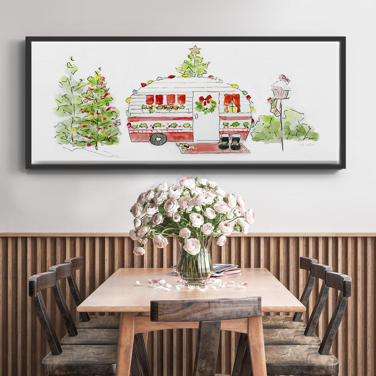 Holiday Camper II - Floater Framed Canvas Print