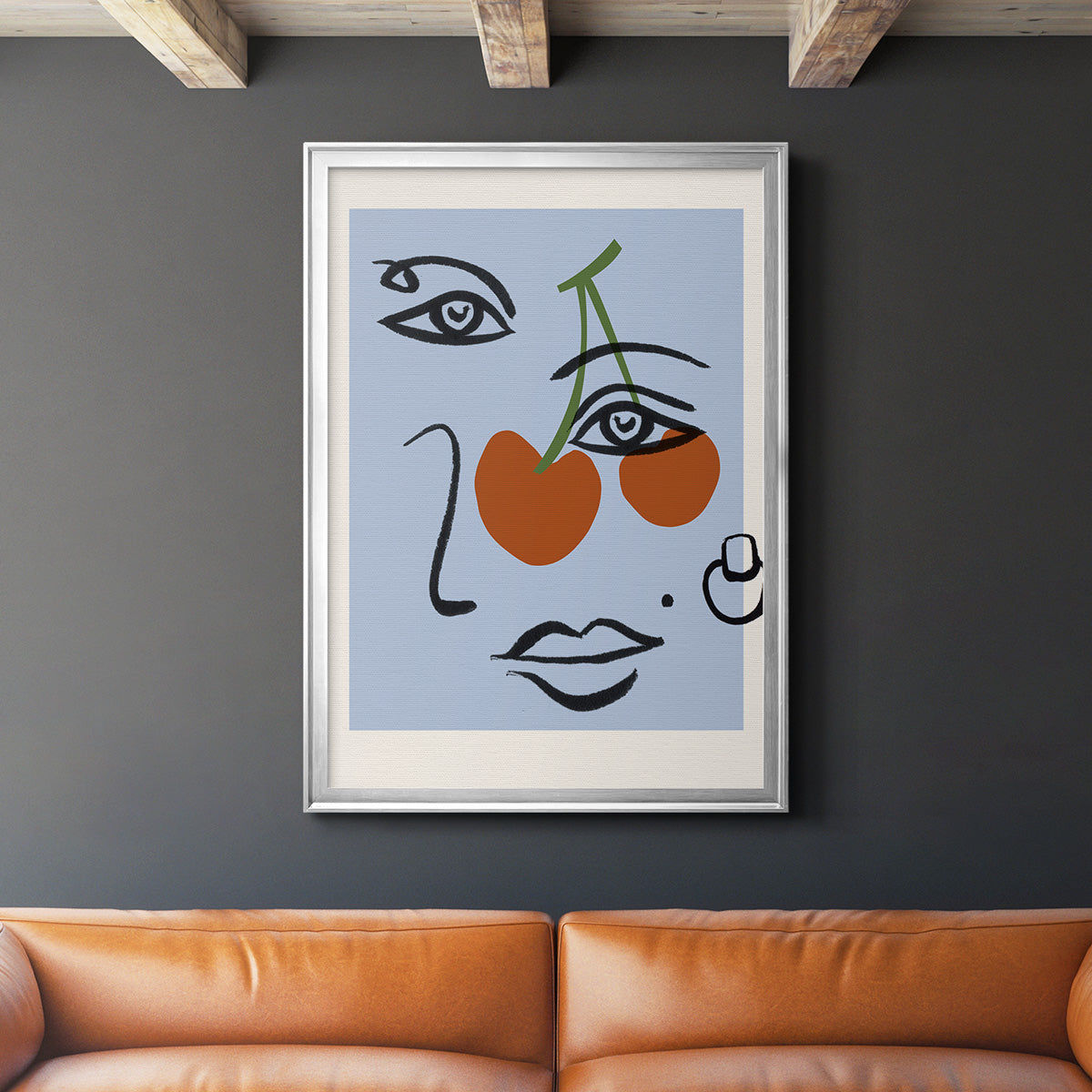 Cherry Baby II - Modern Framed Canvas Print