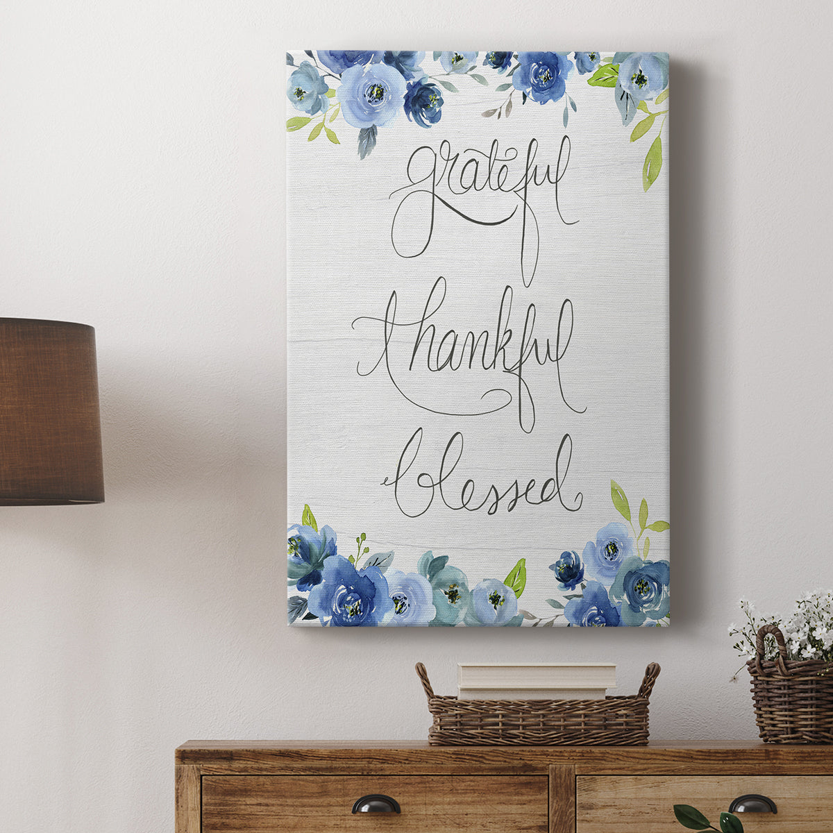 Grateful, Thankful, Blessed - Canvas Art Print