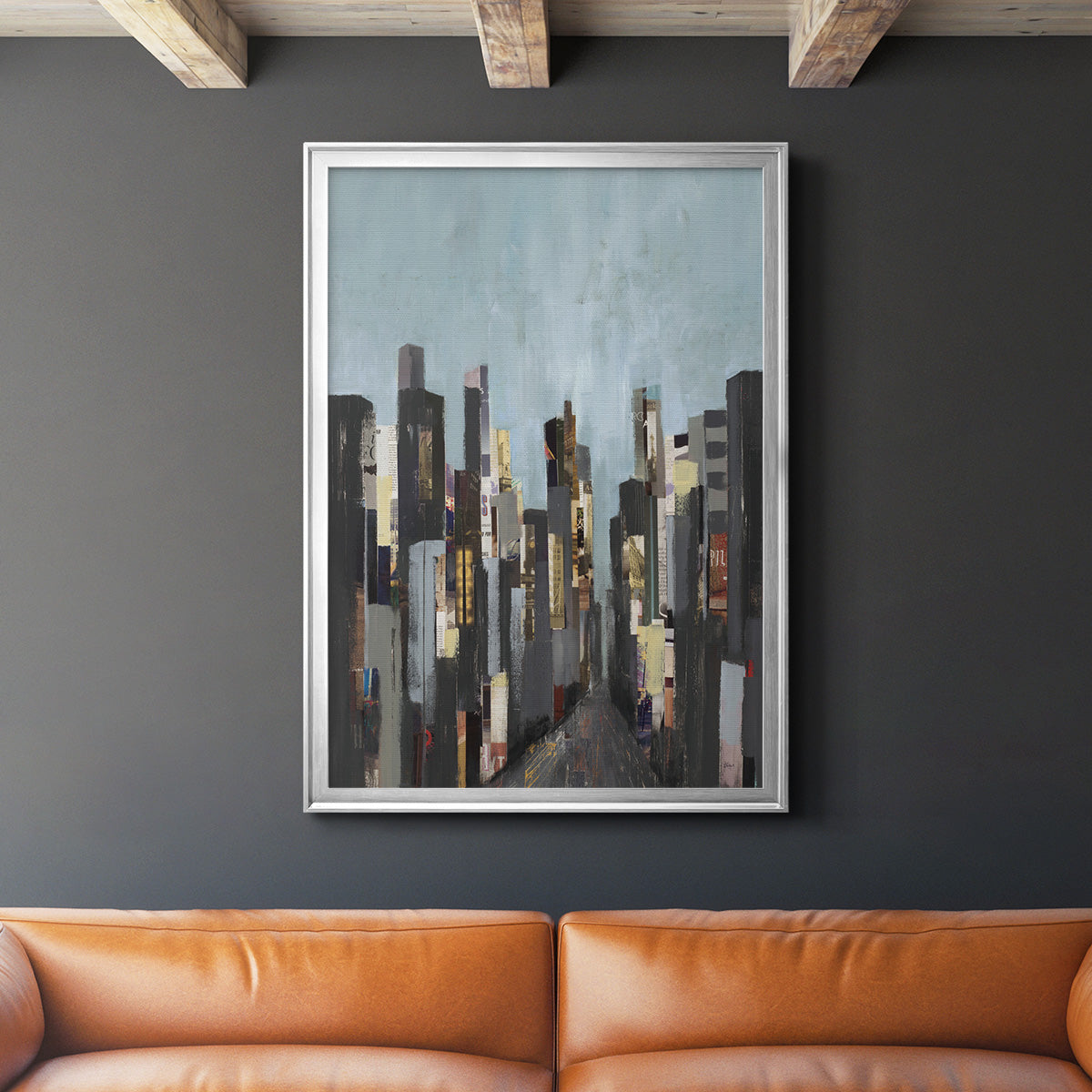 City Beat - Modern Framed Canvas Print