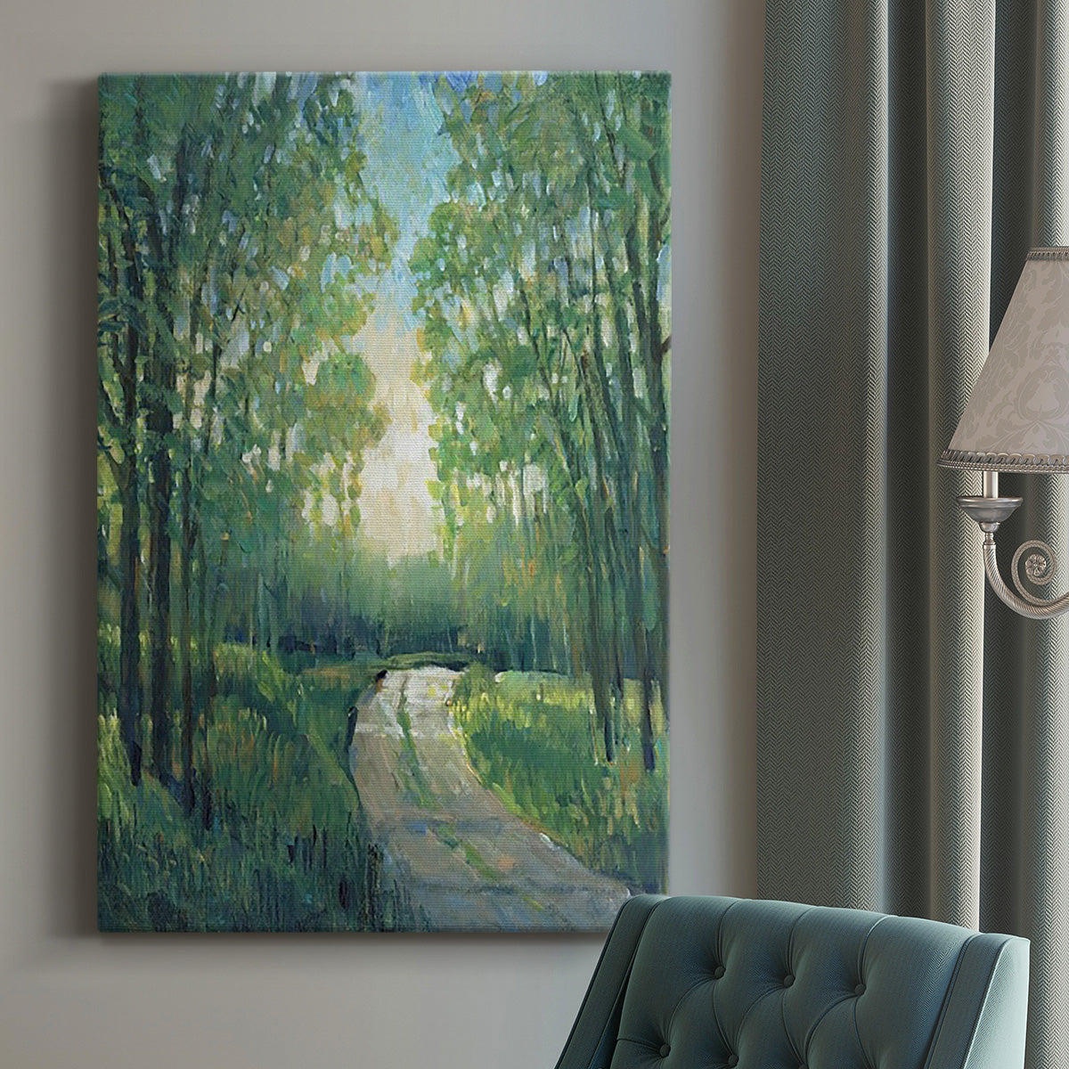 Golden Light Pathways II - Canvas Art Print