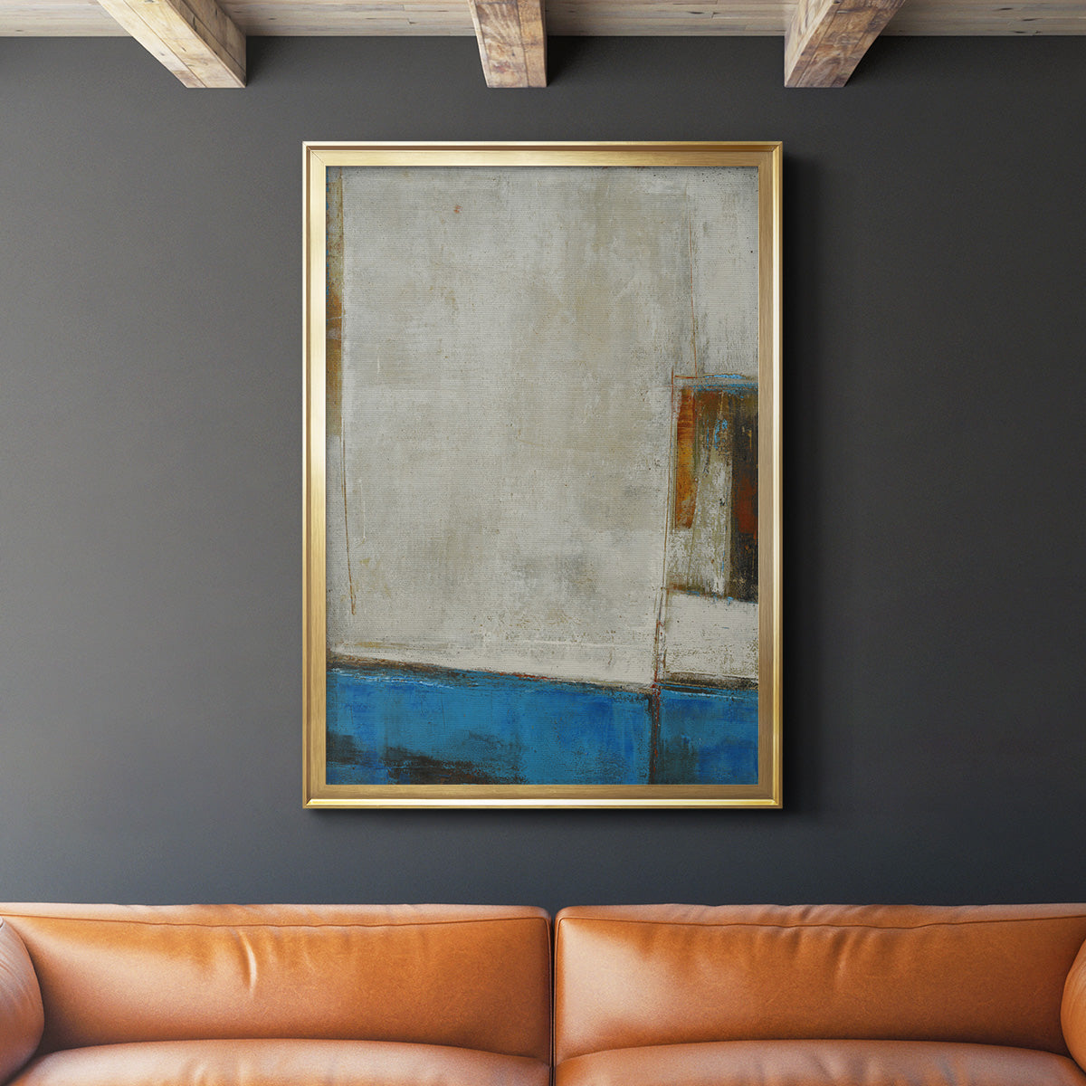 A Warped Window - Modern Framed Canvas Print