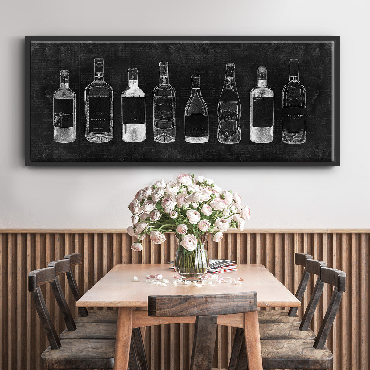 Wine Cellar - Floater Framed Canvas Print