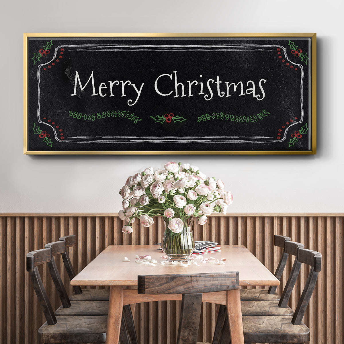Merry Christmas - Floater Framed Canvas Print