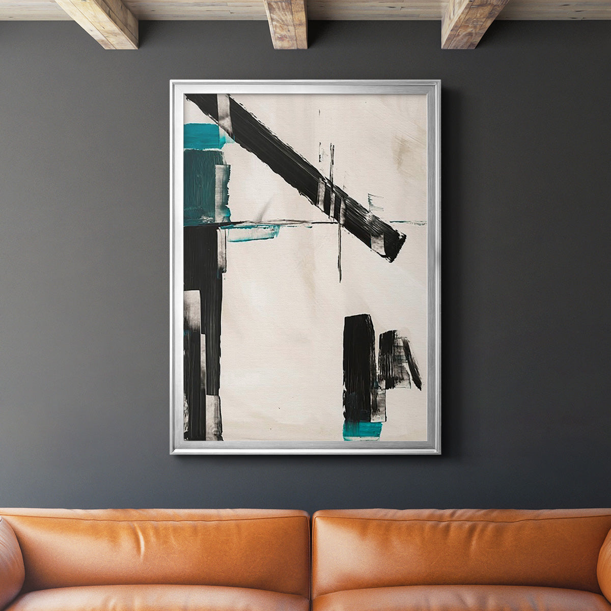 Geometry Notes III - Modern Framed Canvas Print